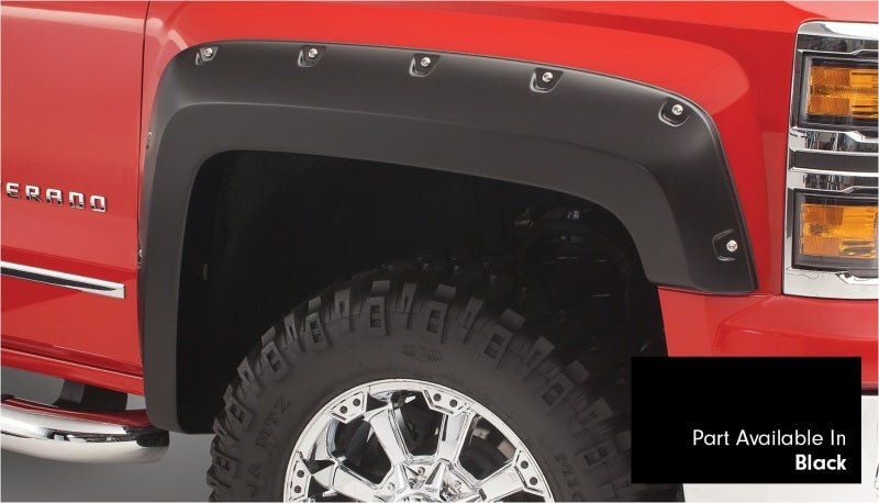 Bushwacker 16-18 Chevy Silverado 1500 Fleetside Pocket Style Flares 4pc 69.3in Bed - Black - Crew Original