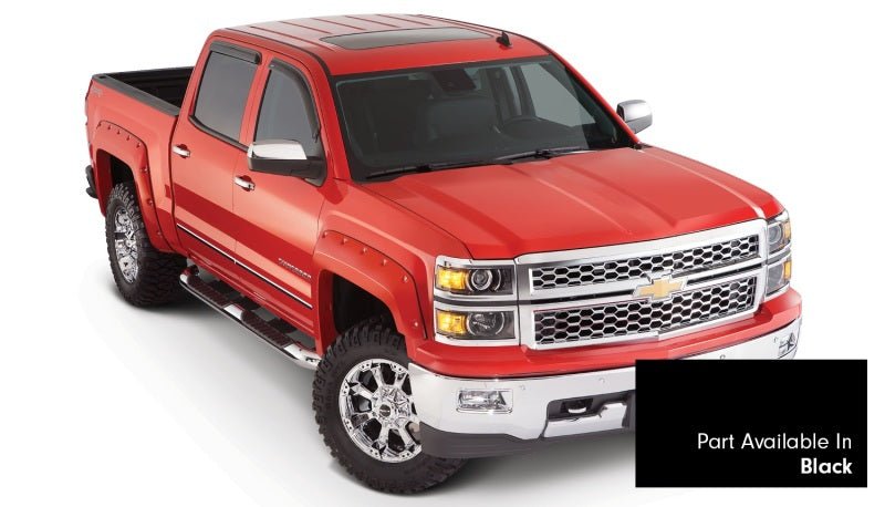 Bushwacker 16-18 Chevy Silverado 1500 Fleetside Pocket Style Flares 4pc 69.3in Bed - Black - Crew Original