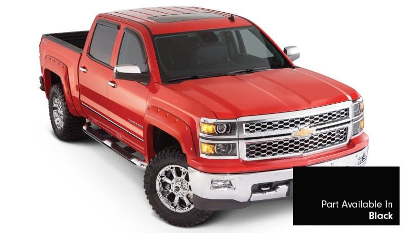 Bushwacker 16-18 Chevy Silverado 1500 Fleetside Pocket Style Flares 4pc 78.8/97.8in Bed - Black - Crew Original