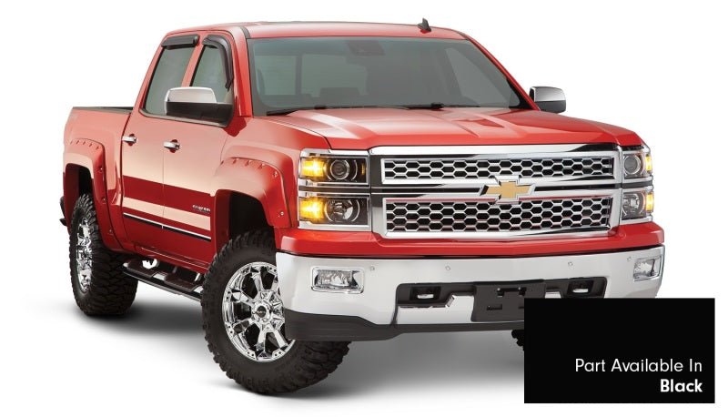 Bushwacker 16-18 Chevy Silverado 1500 Fleetside Pocket Style Flares 4pc 78.8/97.8in Bed - Black - Crew Original