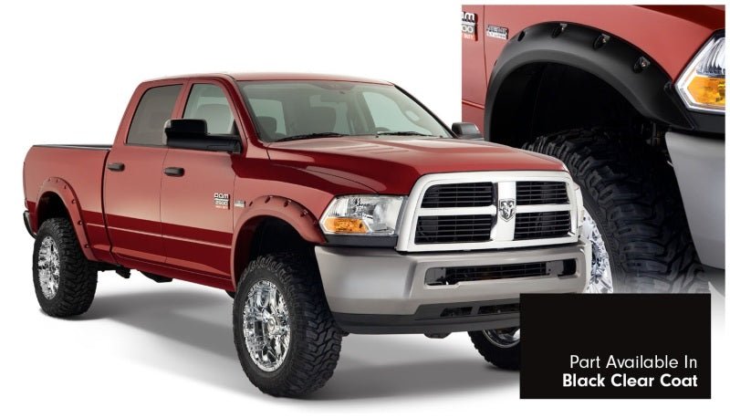 Bushwacker 16-18 Dodge Ram 2500 Fleetside Pocket Style Flares 4pc 76.3/98.3in Bed - Black CC - Crew Original