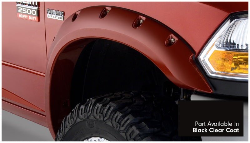 Bushwacker 16-18 Dodge Ram 2500 Fleetside Pocket Style Flares 4pc 76.3/98.3in Bed - Black CC - Crew Original