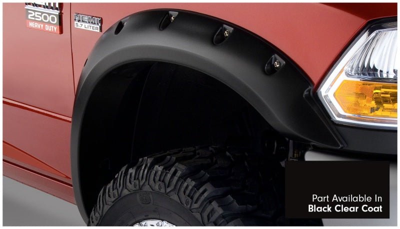 Bushwacker 16-18 Dodge Ram 2500 Fleetside Pocket Style Flares 4pc 76.3/98.3in Bed - Black CC - Crew Original