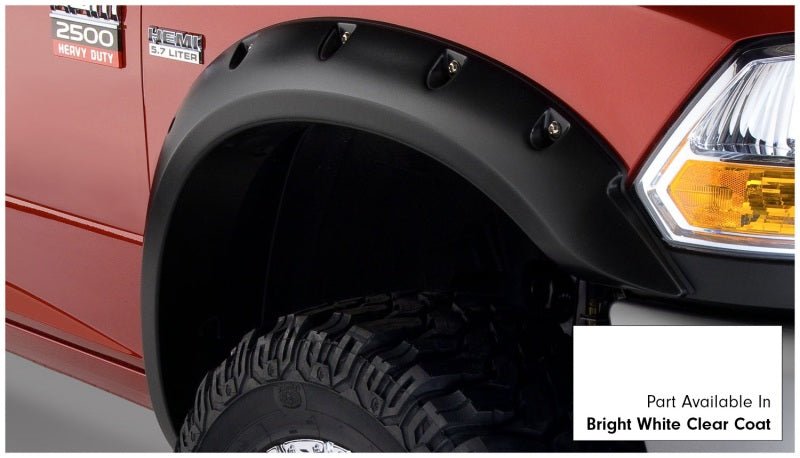 Bushwacker 16-18 Dodge Ram 2500 Fleetside Pocket Style Flares 4pc 76.3/98.3in Bed - Bright White CC - Crew Original