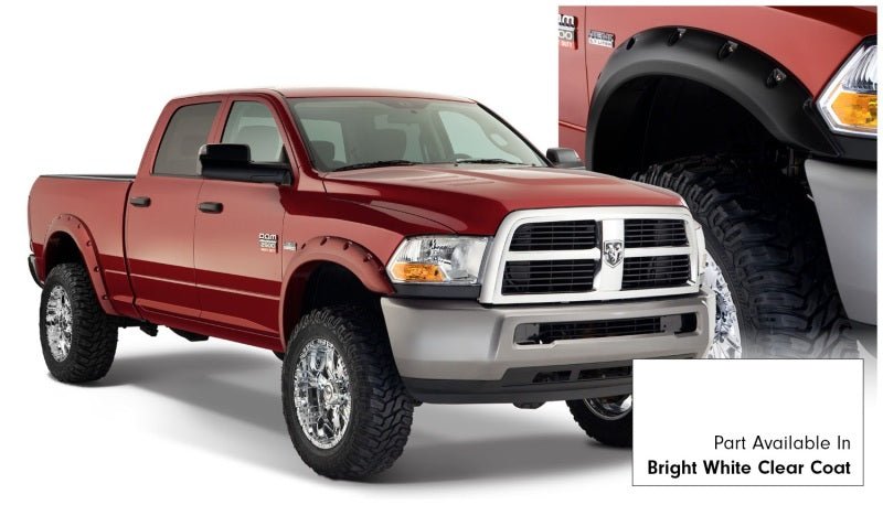 Bushwacker 16-18 Dodge Ram 2500 Fleetside Pocket Style Flares 4pc 76.3/98.3in Bed - Bright White CC - Crew Original