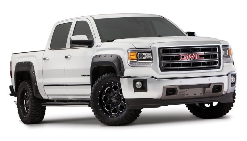 Bushwacker 16-18 GMC Sierra 1500 Pocket Style Flares 4pc - Black - Crew Original