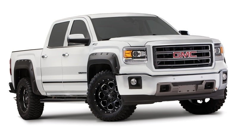 Bushwacker 16-18 GMC Sierra 1500 Pocket Style Flares 4pc - Black - Crew Original