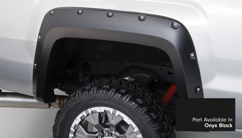 Bushwacker 16-18 GMC Sierra 2500 Fleetside Pocket Style Flares 4pc 78.8/97.6in Bed - Onyx Black - Crew Original