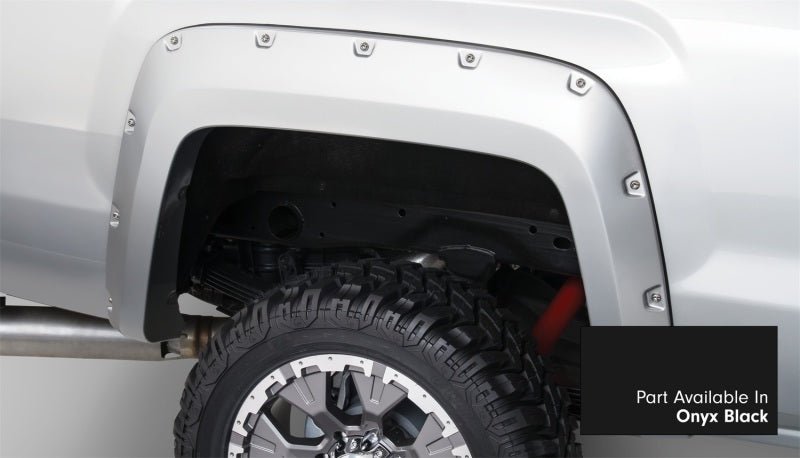 Bushwacker 16-18 GMC Sierra 2500 Fleetside Pocket Style Flares 4pc 78.8/97.6in Bed - Onyx Black - Crew Original