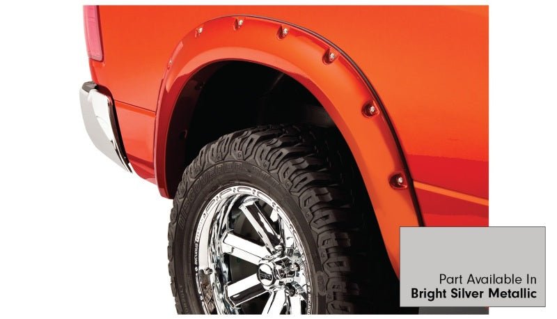 Bushwacker 16-18 Ram 1500 Fleetside Pocket Style Flares 4pc 67.4/76.3/96.3in Bed - Bright Silver - Crew Original