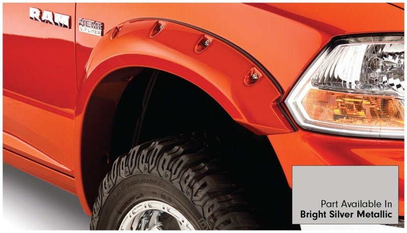 Bushwacker 16-18 Ram 1500 Fleetside Pocket Style Flares 4pc 67.4/76.3/96.3in Bed - Bright Silver - Crew Original