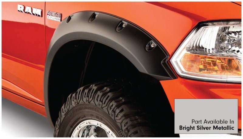 Bushwacker 16-18 Ram 1500 Fleetside Pocket Style Flares 4pc 67.4/76.3/96.3in Bed - Bright Silver - Crew Original