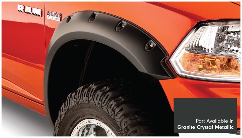 Bushwacker 16-18 Ram 1500 Fleetside Pocket Style Flares 4pc 67.4/76.3/96.3in Bed - Granite Crystal - Crew Original