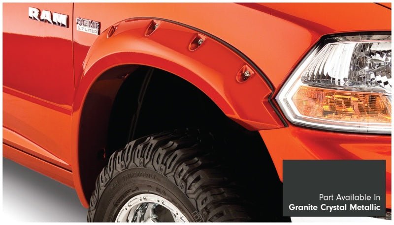 Bushwacker 16-18 Ram 1500 Fleetside Pocket Style Flares 4pc 67.4/76.3/96.3in Bed - Granite Crystal - Crew Original