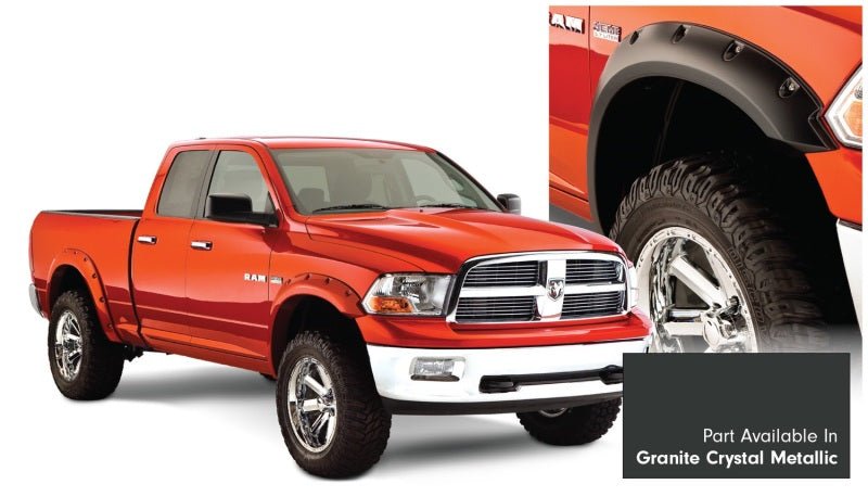 Bushwacker 16-18 Ram 1500 Fleetside Pocket Style Flares 4pc 67.4/76.3/96.3in Bed - Granite Crystal - Crew Original