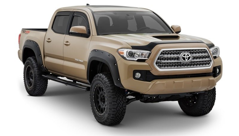 Bushwacker 16-18 Toyota Tacoma Pocket Style Flares 4pc 60.5/73.7in Bed - Black - Crew Original