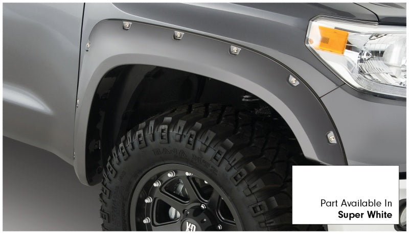 Bushwacker 16-18 Toyota Tundra Fleetside Pocket Style Flares 4pc 66.7/78.7/97.6in Bed - Super White - Crew Original