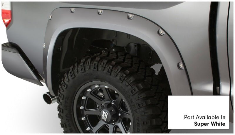 Bushwacker 16-18 Toyota Tundra Fleetside Pocket Style Flares 4pc 66.7/78.7/97.6in Bed - Super White - Crew Original