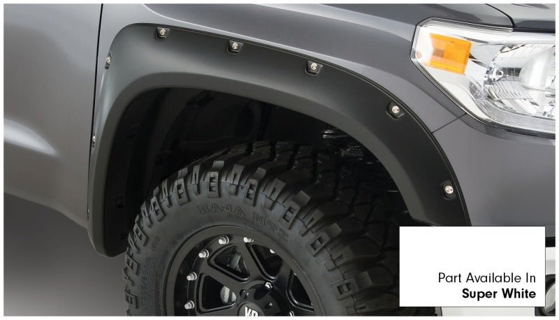 Bushwacker 16-18 Toyota Tundra Fleetside Pocket Style Flares 4pc 66.7/78.7/97.6in Bed - Super White - Crew Original
