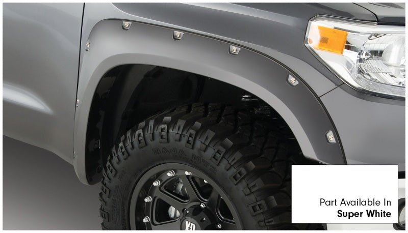 Bushwacker 16-18 Toyota Tundra Fleetside Pocket Style Flares 4pc 66.7/78.7/97.6in Bed - Super White - Crew Original
