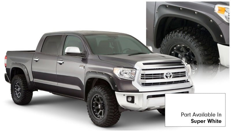 Bushwacker 16-18 Toyota Tundra Fleetside Pocket Style Flares 4pc 66.7/78.7/97.6in Bed - Super White - Crew Original