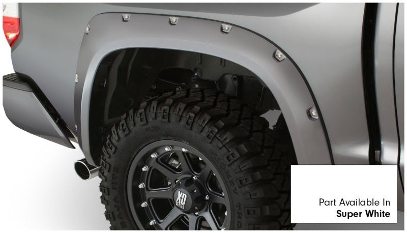 Bushwacker 16-18 Toyota Tundra Fleetside Pocket Style Flares 4pc 66.7/78.7/97.6in Bed - Super White - Crew Original