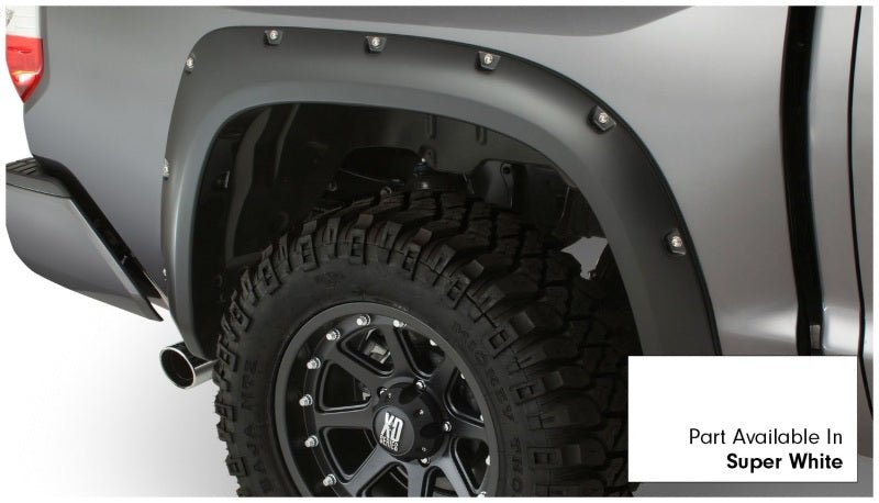 Bushwacker 16-18 Toyota Tundra Fleetside Pocket Style Flares 4pc 66.7/78.7/97.6in Bed - Super White - Crew Original
