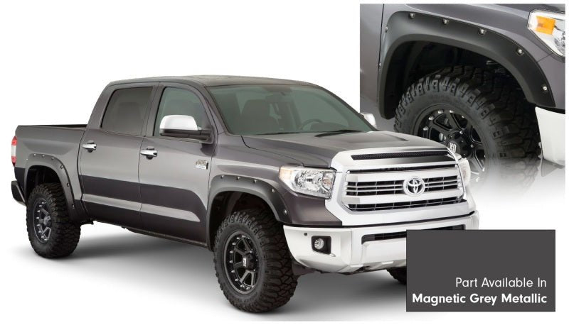 Bushwacker 16-18 Toyota Tundra Fleetside Pocket Style Flares 4pc - Magnetic Grey - Crew Original