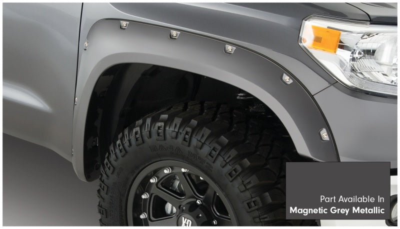 Bushwacker 16-18 Toyota Tundra Fleetside Pocket Style Flares 4pc - Magnetic Grey - Crew Original