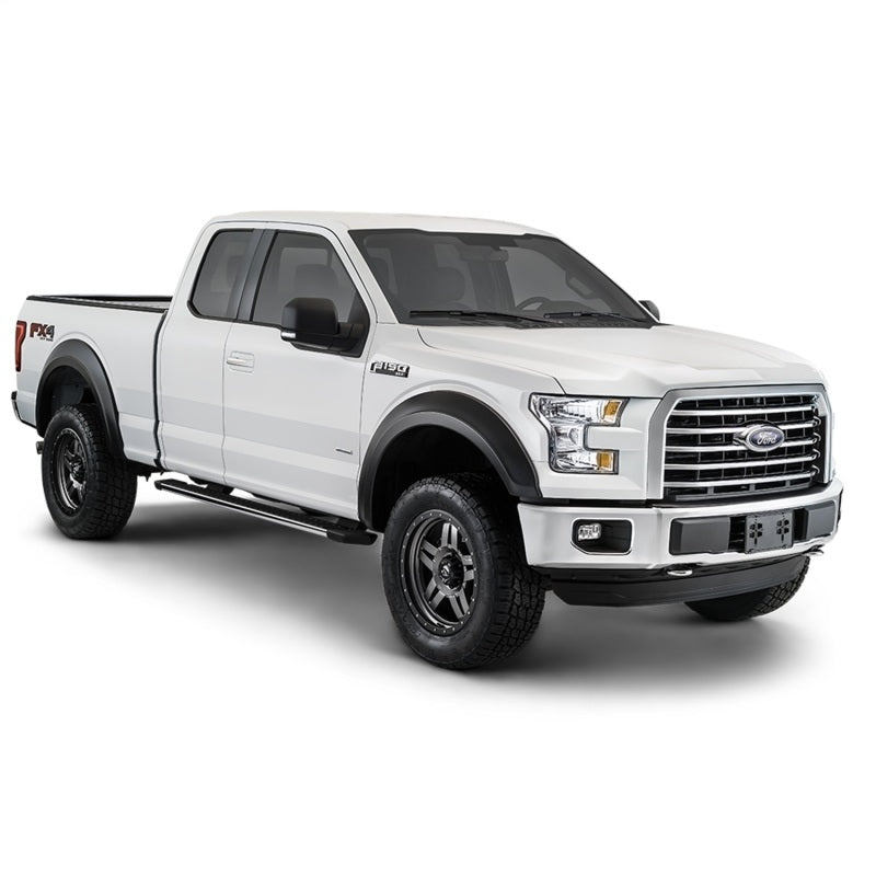 Bushwacker 17-18 Ford F-250 Super Duty Extend-A-Fender Style Flares 4pc - Black - Crew Original