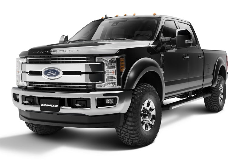 Bushwacker 17-18 Ford F-250 Super Duty Extend-A-Fender Style Flares 4pc - Black - Crew Original