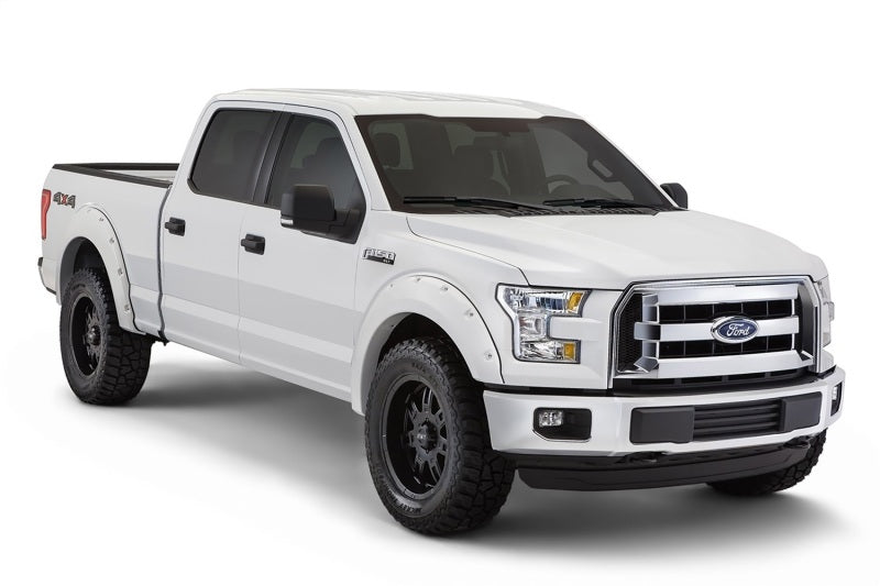 Bushwacker 17-18 Ford F-250 Super Duty Pocket Style Flares 4pc - Oxford White - Crew Original