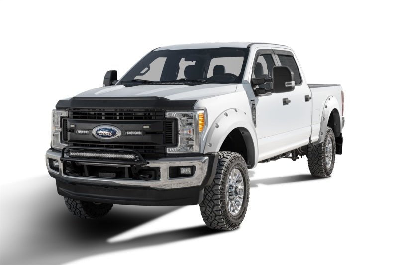 Bushwacker 17-18 Ford F-250 Super Duty Pocket Style Flares 4pc - Oxford White - Crew Original