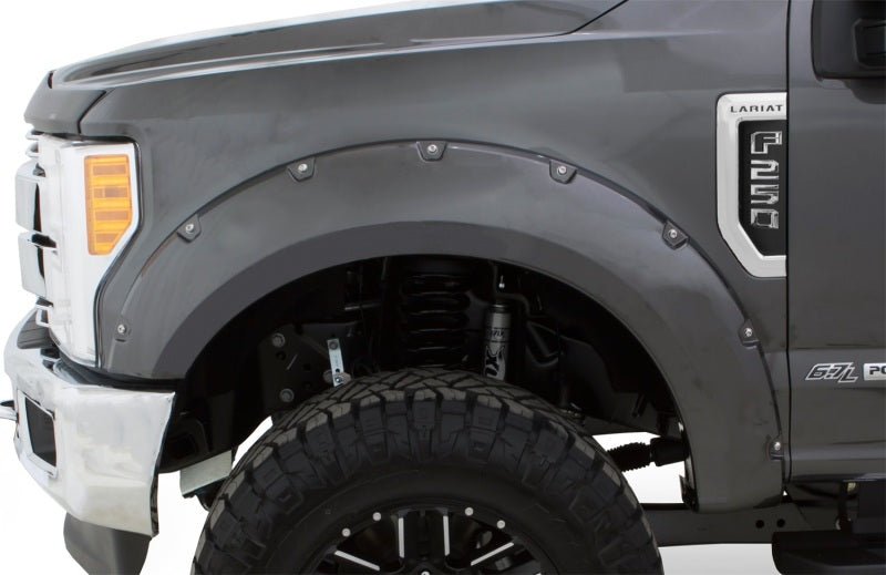 Bushwacker 17-18 Ford F-250 Super Duty Pocket Style Flares 4pc - Oxford White - Crew Original