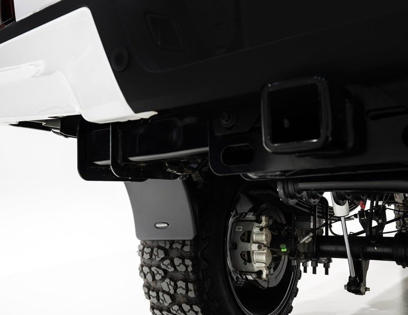 Bushwacker 17-20 Ford F-250/F-350 Trail Armor Rear Mud Flaps (Fits Pocket Style Flares) - Crew Original