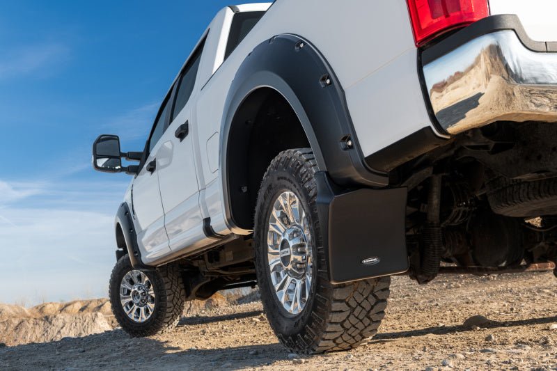 Bushwacker 17-20 Ford F-250/F-350 Trail Armor Rear Mud Flaps (Fits Pocket Style Flares) - Crew Original
