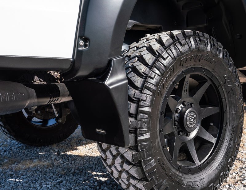 Bushwacker 17-20 Ford F-250/F-350 Trail Armor Rear Mud Flaps (Fits Pocket Style Flares) - Crew Original