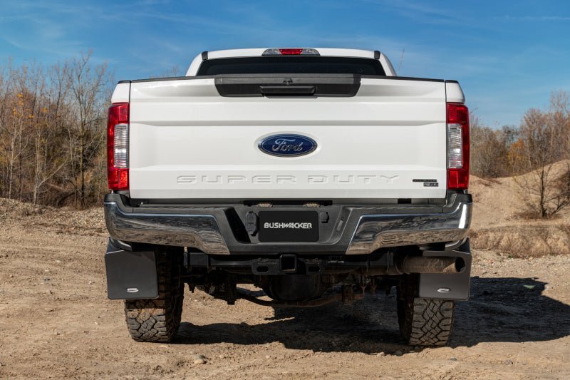 Bushwacker 17-20 Ford F-250/F-350 Trail Armor Rear Mud Flaps (Fits Pocket Style Flares) - Crew Original