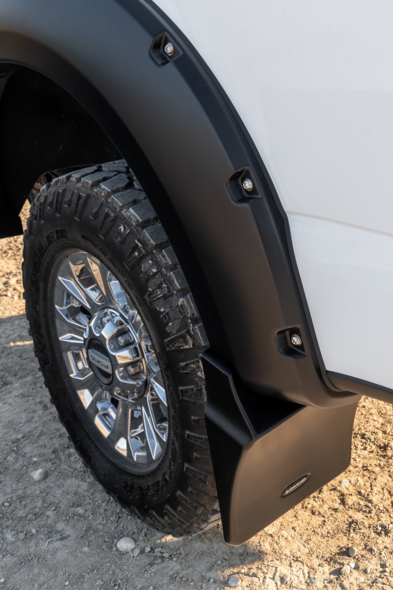 Bushwacker 17-20 Ford F-250/F-350 Trail Armor Rear Mud Flaps (Fits Pocket Style Flares) - Crew Original
