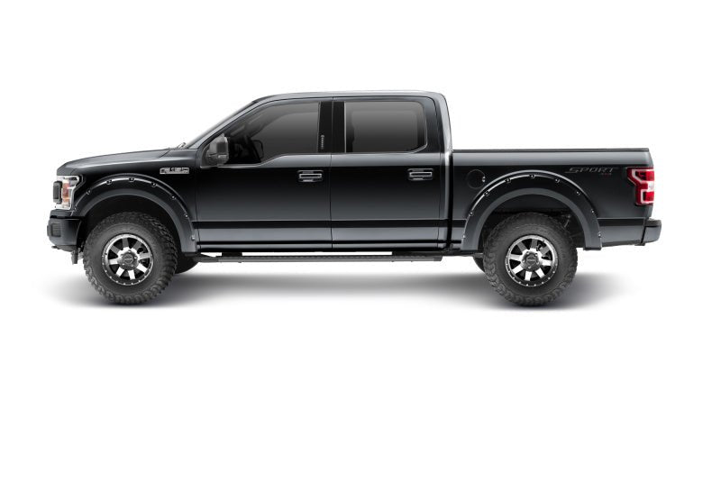 Bushwacker 18-19 Ford F-150 Pocket Style Flares 4 pc - Shadow Black - Crew Original