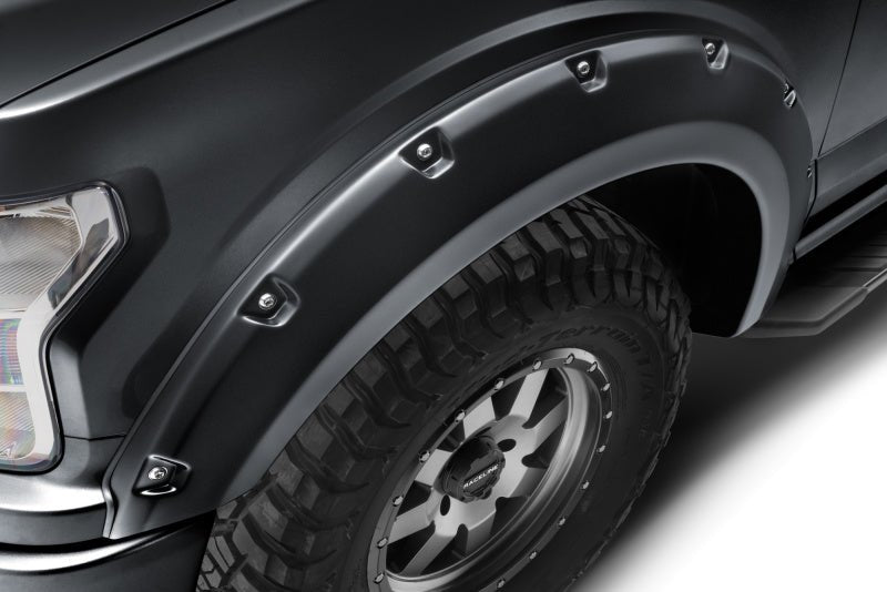 Bushwacker 18-19 Ford F-150 Pocket Style Flares 4 pc - Shadow Black - Crew Original