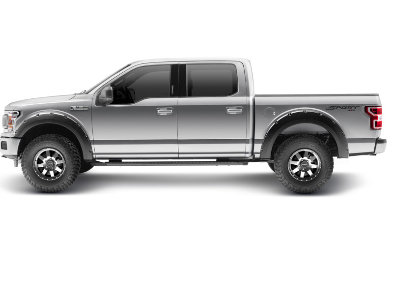Bushwacker 18-19 Ford F-150 Pocket Style Flares 4pc - Black - Crew Original