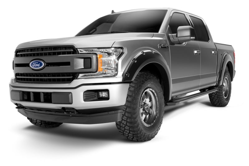 Bushwacker 18-19 Ford F-150 Pocket Style Flares 4pc - Black - Crew Original
