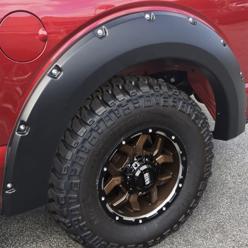 Bushwacker 18-19 Ford F-150 Pocket Style Flares 4pc - Black - Crew Original