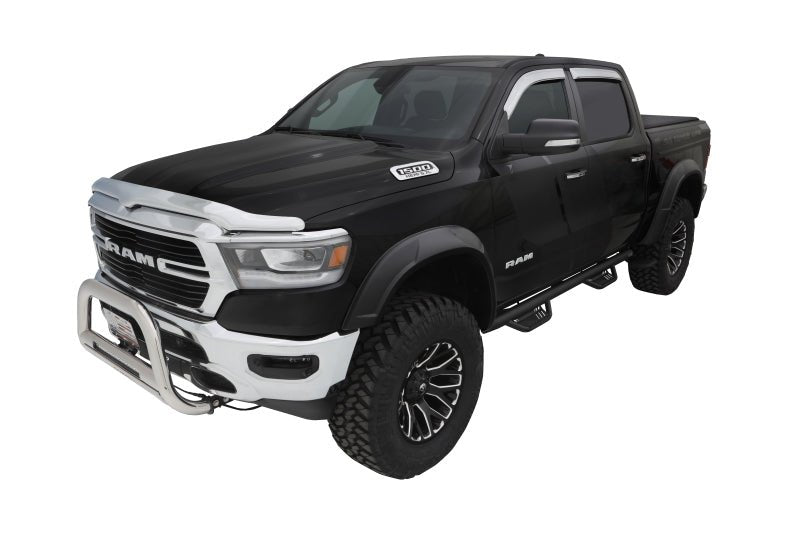Bushwacker 19-22 Ram 1500 (Excl. Rebel/TRX) 76.3 & 67.4in Bed DRT Style Flares 4pc - Blk / Smooth - Crew Original