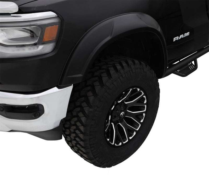 Bushwacker 19-22 Ram 1500 (Excl. Rebel/TRX) 76.3 & 67.4in Bed DRT Style Flares 4pc - Blk / Smooth - Crew Original