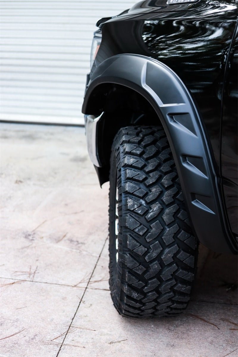 Bushwacker 19-22 Ram 1500 (Excl. Rebel/TRX) 76.3 & 67.4in Bed DRT Style Flares 4pc - Blk / Smooth - Crew Original