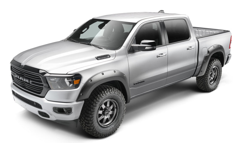 Bushwacker 19-22 Ram 1500 (Excl. Rebel/TRX) 76.3 & 67.4in Bed Pocket Style Flares 4pc Set - Black - Crew Original