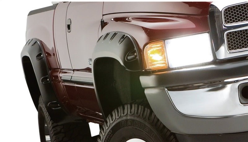 Bushwacker 19-22 Ram 1500 (Excl. Rebel/TRX) 76.3/67.4in Bed Pocket Style Flares 4pc - Diamd. Black - Crew Original