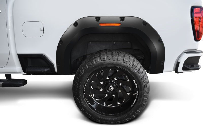 Bushwacker 20-21 GMC Sierra 2500/2500HD/3500HD Pocket Style 4pc Flare Package - Black - Crew Original